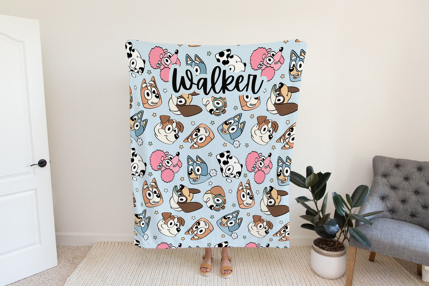 Personalized Bluey Blanket